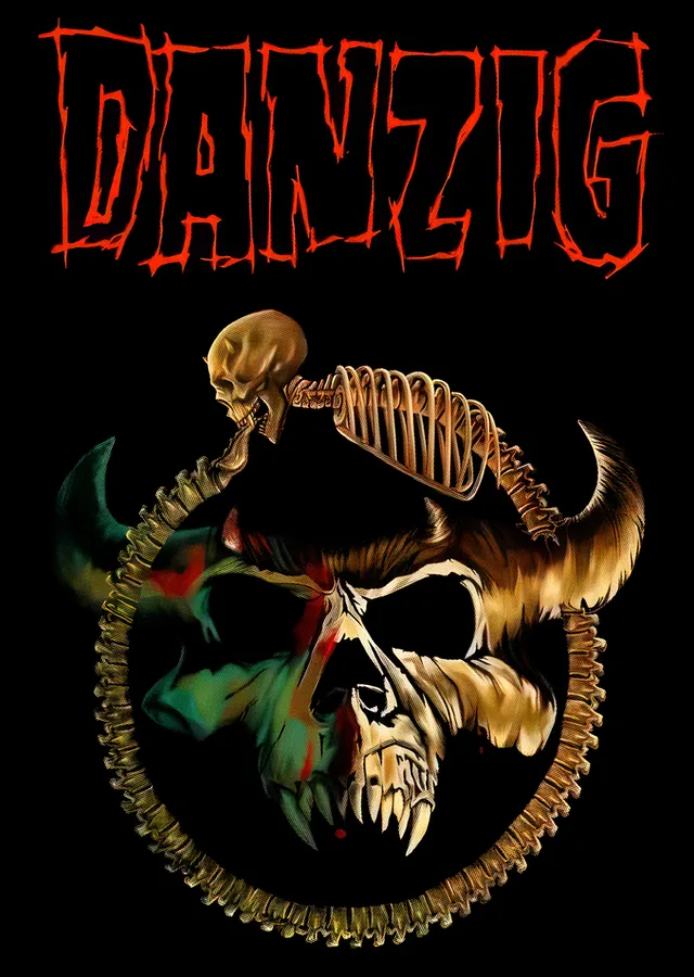 Danzig: Omurgalı Kafatası Amblemi metal tablo