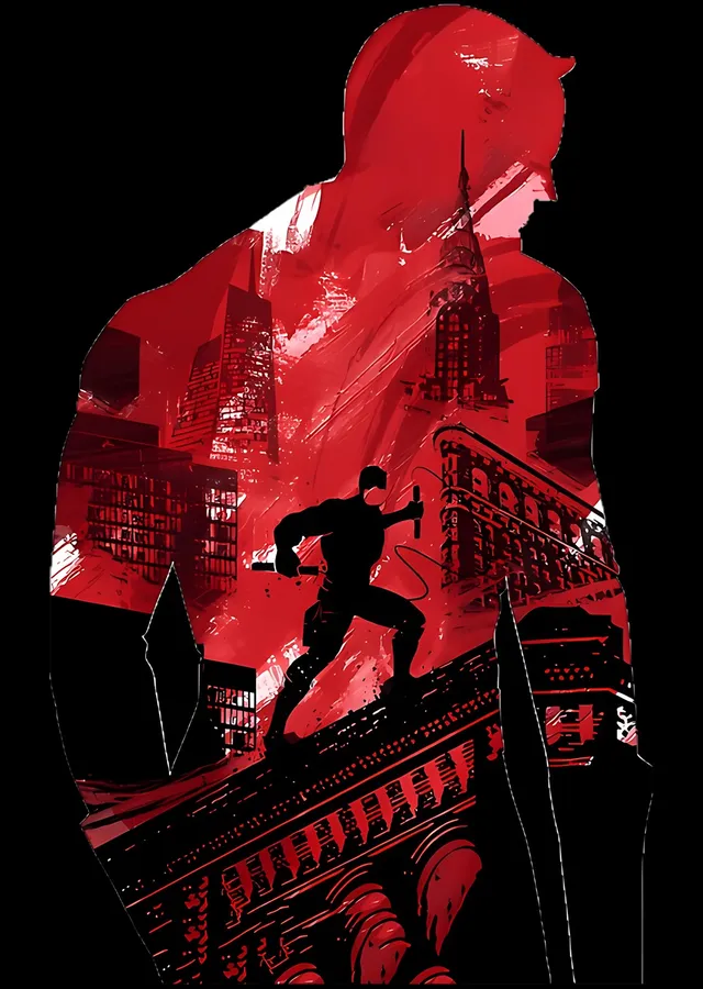 Daredevil - Şehir Çift Pozlama metal tablo