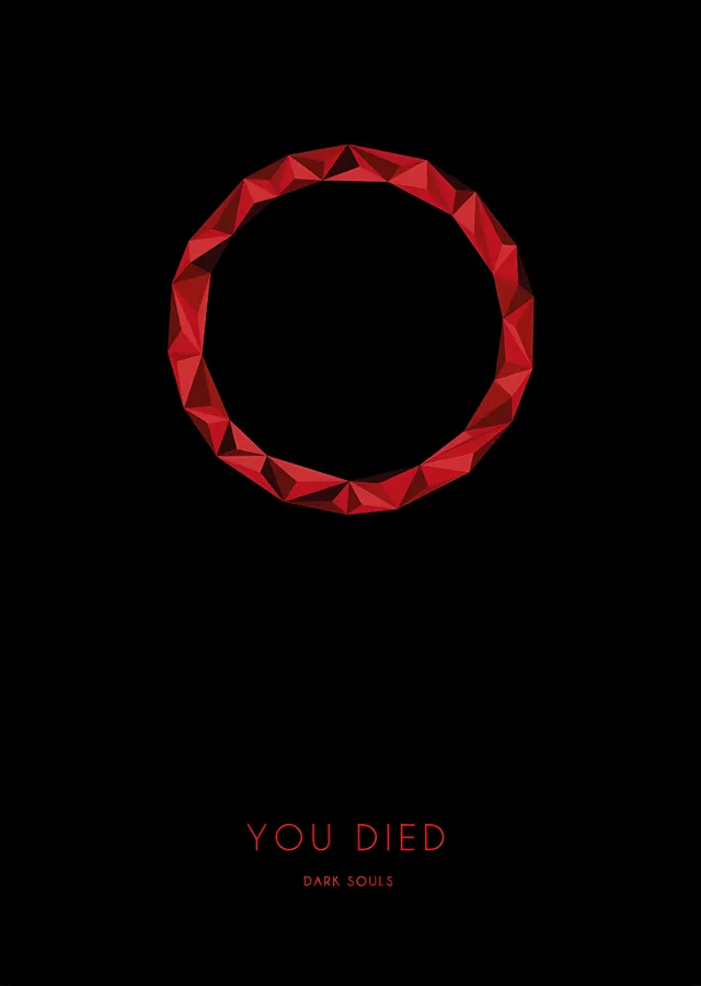 Dark Souls - You Died Halkası metal tablo