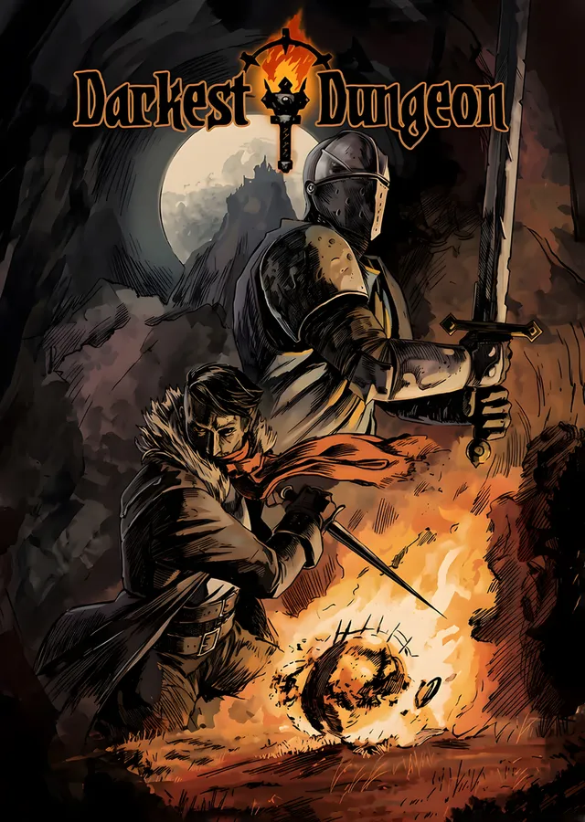 Darkest Dungeon: Meşale Işığında Kadro metal tablo