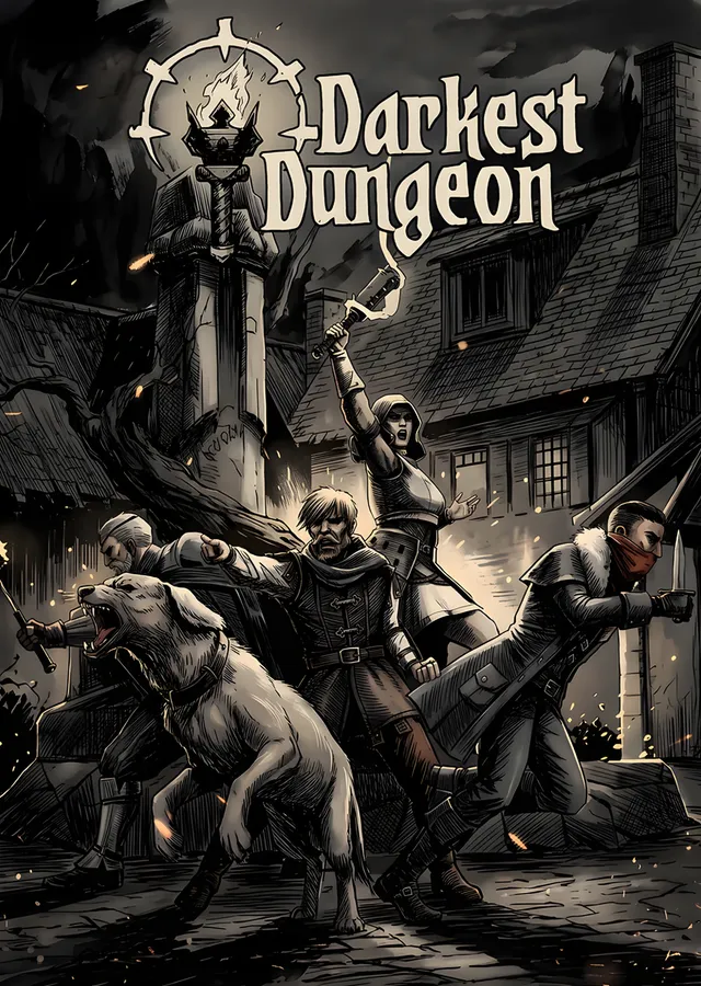 Darkest Dungeon: Sokakta Yaratıklara Karşı Kadro metal tablo