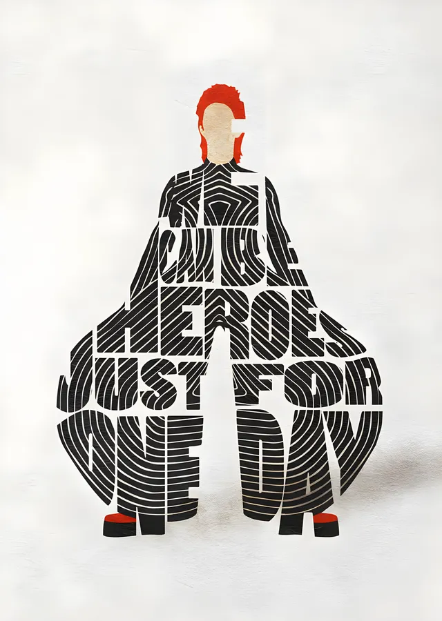 David Bowie - Heroes metal tablo