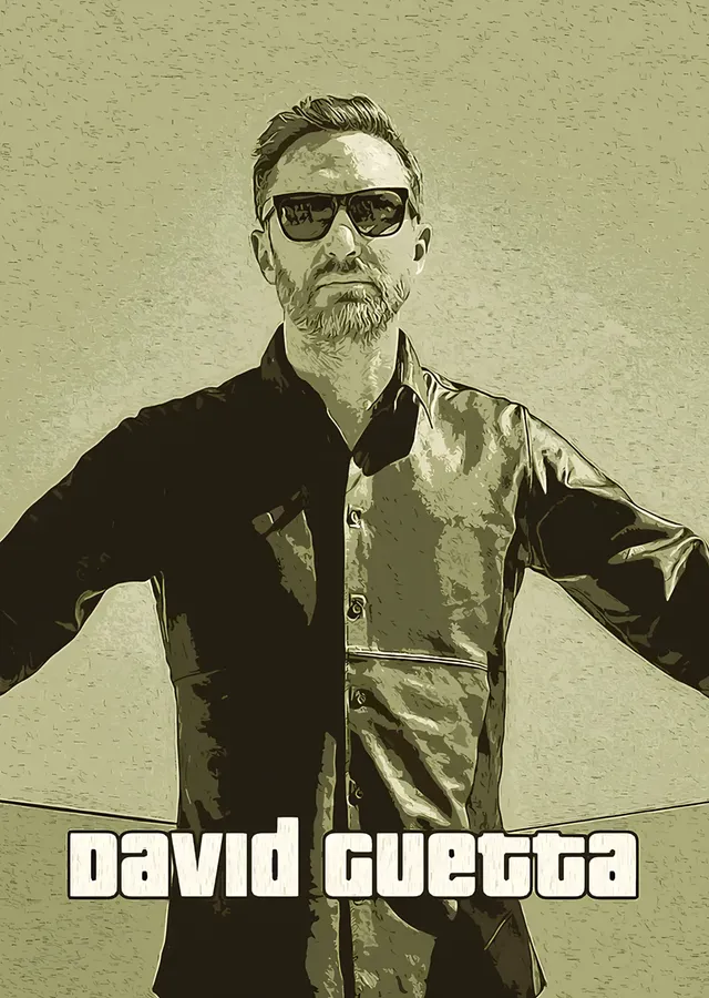 David Guetta - Pop Art Portre metal tablo