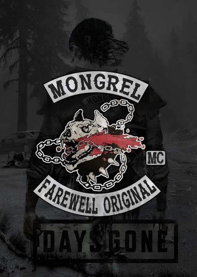 Days Gone: Mongrel MC Yeleği metal tablo