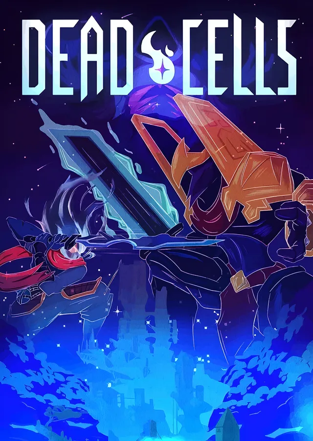 Dead Cells: Mavi Neonda Kılıçlı Hücre metal tablo