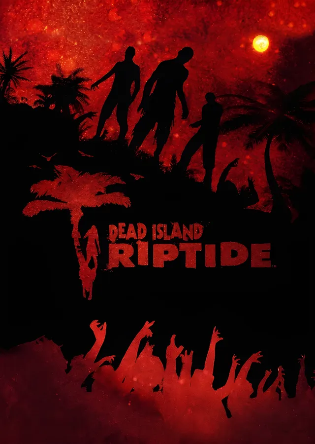 Dead Island Riptide: Kızıl Gökte Zombi Silüetleri metal tablo