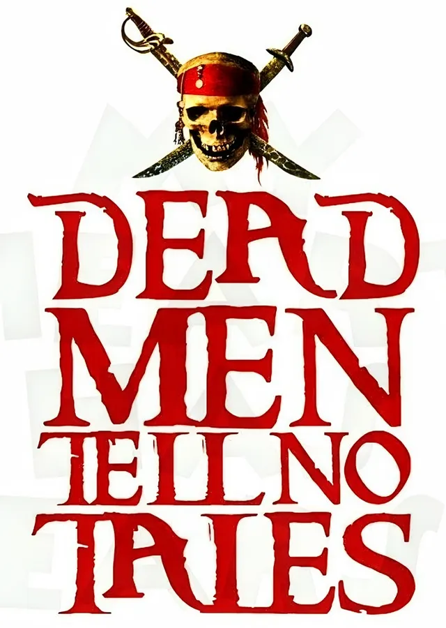 Dead Men Tell No Tales Tipografi metal tablo