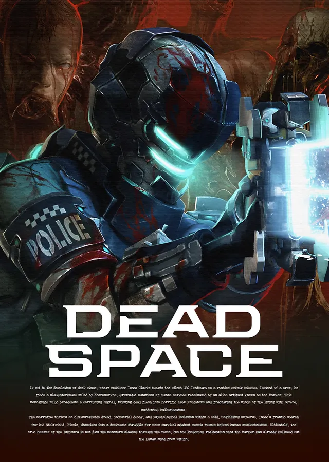 Dead Space: Mavi Işıklı Zırhın Sırtı metal tablo
