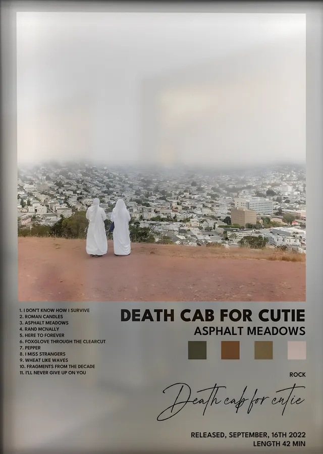 Death Cab for Cutie: Asphalt Meadows metal tablo