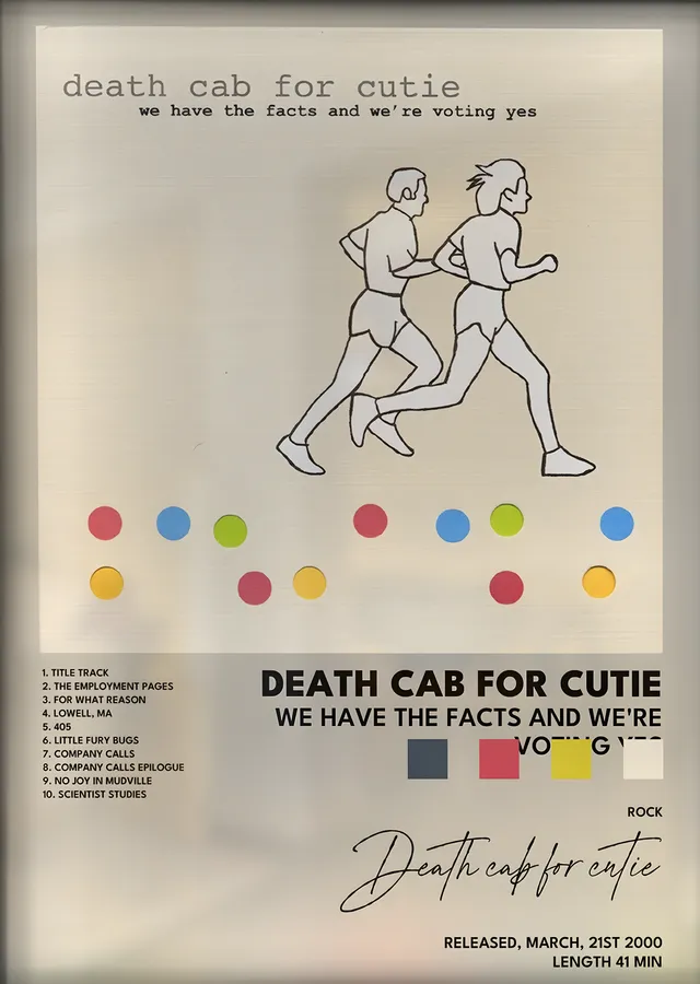 Death Cab for Cutie: We Have the Facts and We're Voting Yes metal tablo