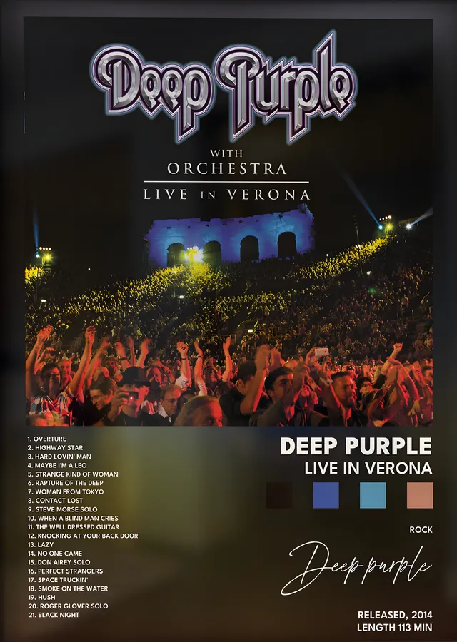 Deep Purple: Live in Verona metal tablo