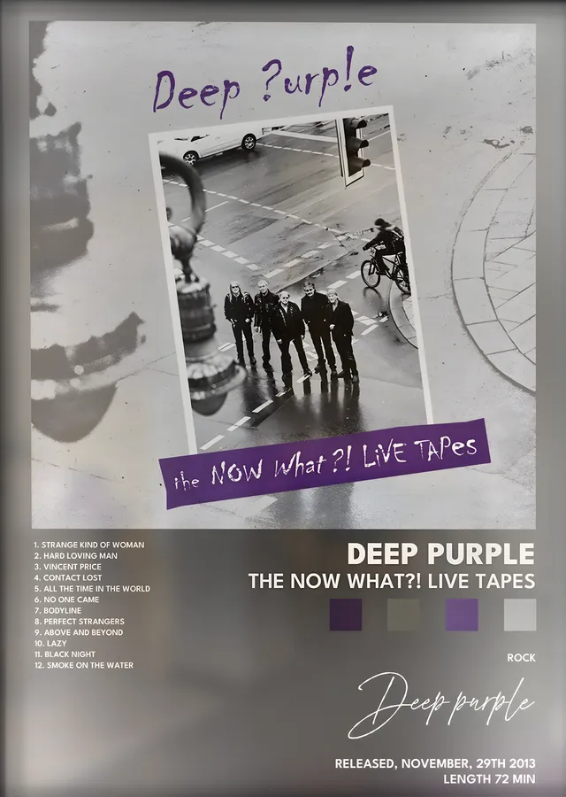 Deep Purple: The Now What?! Live Tapes metal tablo