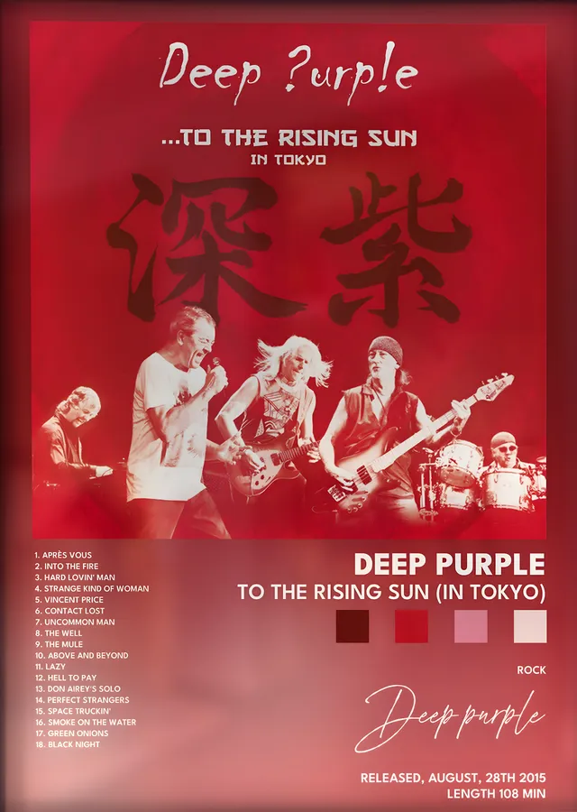 Deep Purple: To the Rising Sun (in Tokyo) metal tablo