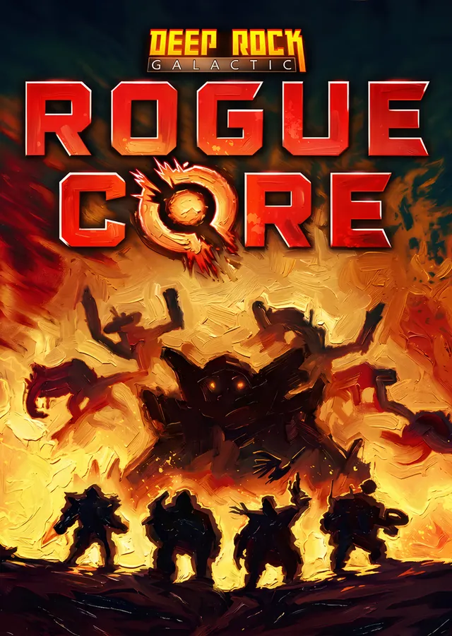 Deep Rock Galactic Rogue Core: Alevde Cüce Ekibi metal tablo
