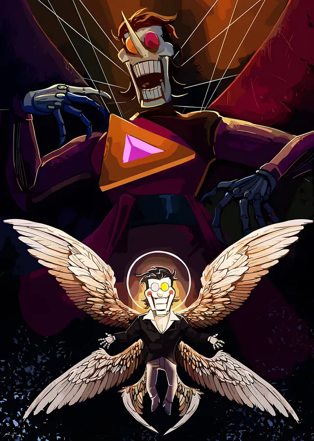 Deltarune: Kanatlı Spamton NEO metal tablo