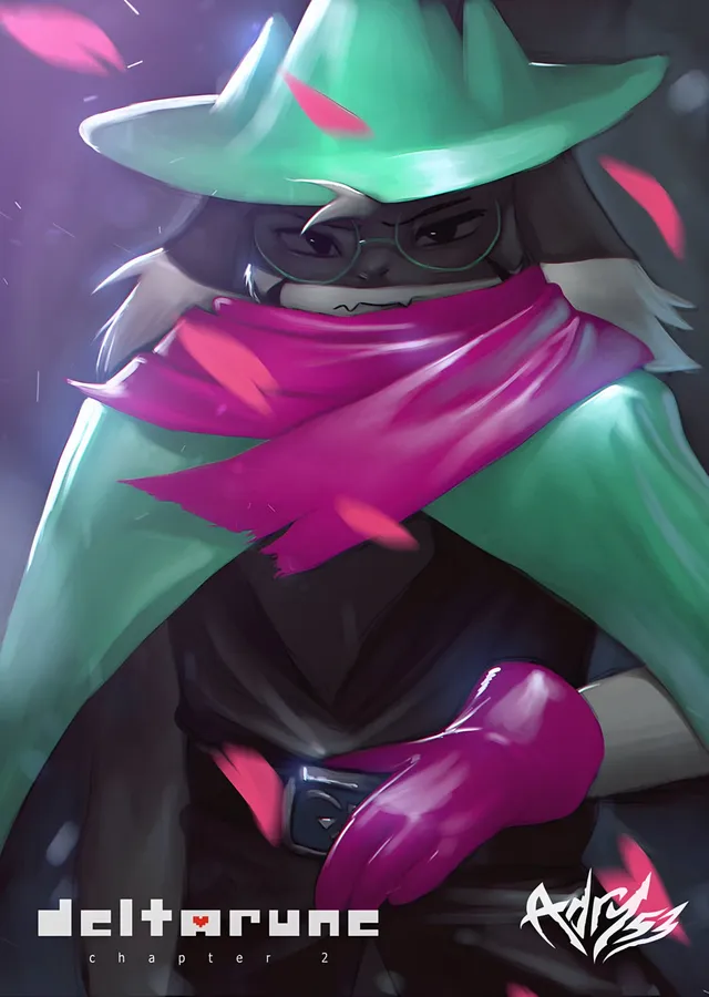 Deltarune: Şapkalı Ralsei metal tablo