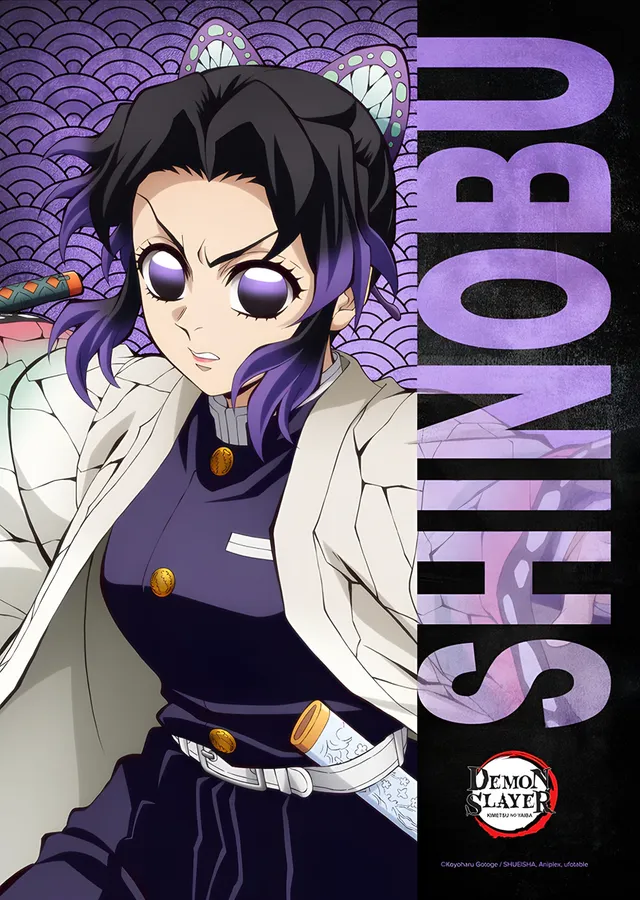 Demon Slayer: Kelebek Desenli Shinobu metal tablo