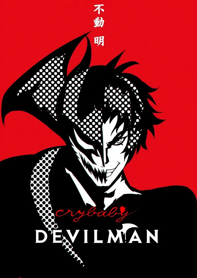 Devilman Crybaby - Kırmızı Afiş metal tablo