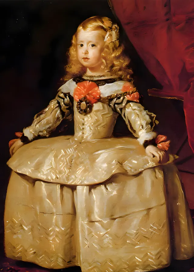 Diego Velázquez: Infanta Margarita metal tablo