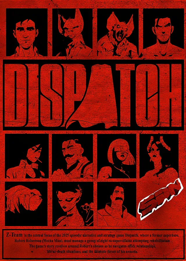 Dispatch: Kırmızı Karelerde Kahraman Kadrosu metal tablo