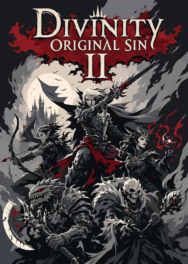 Divinity: Original Sin II - Kara Kalabalık metal tablo