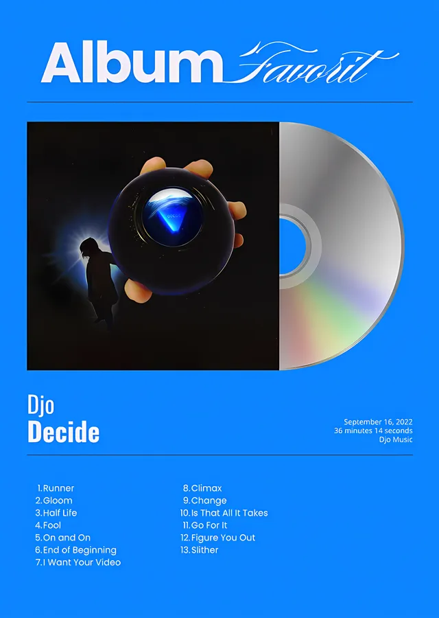 Djo: Decide Açık Mavi Künye metal tablo
