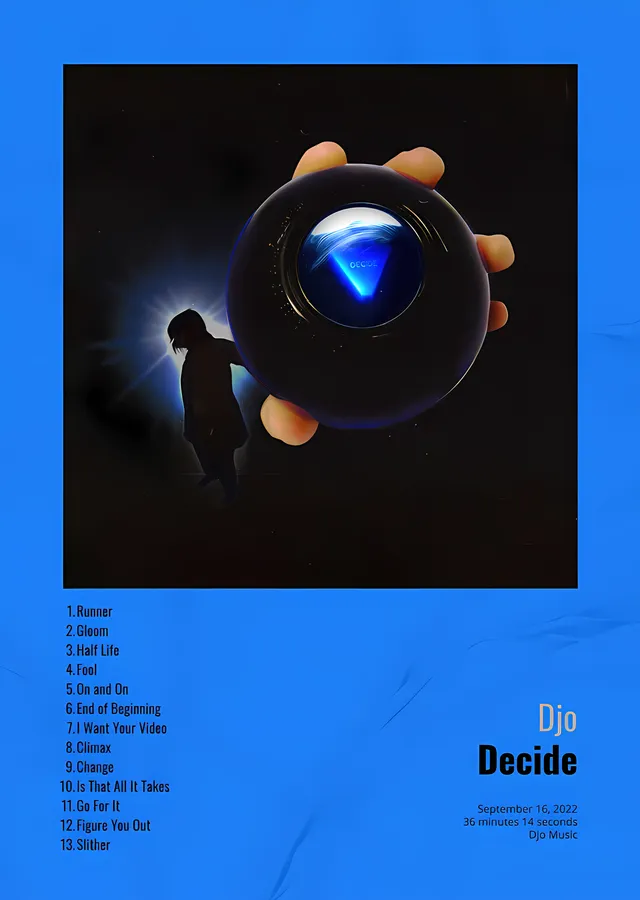 Djo: Decide Mavi Baskı metal tablo