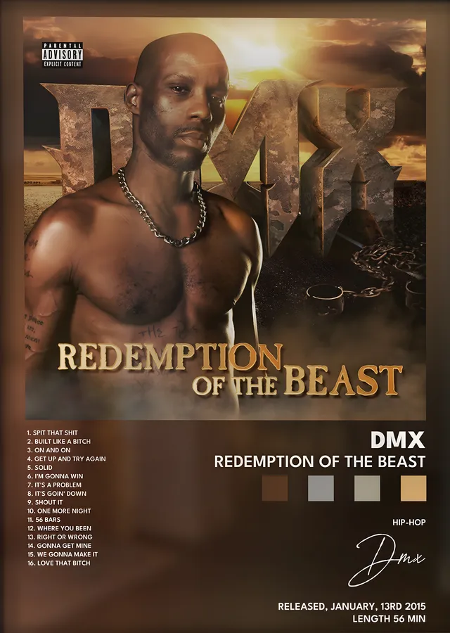 DMX: Redemption of the Beast metal tablo