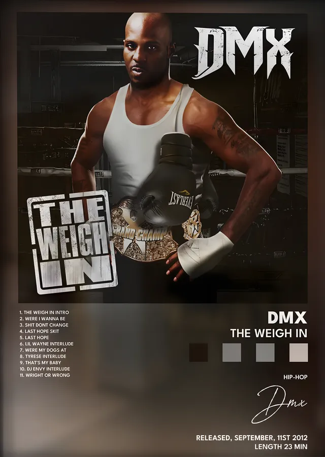 DMX: The Weigh In metal tablo