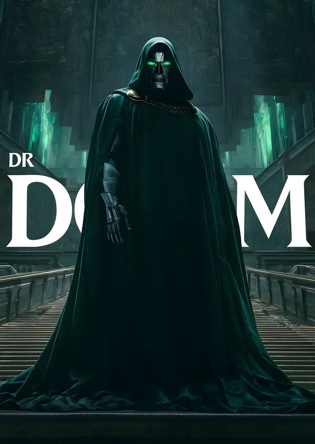 Doctor Doom - Yeşil Işık metal tablo