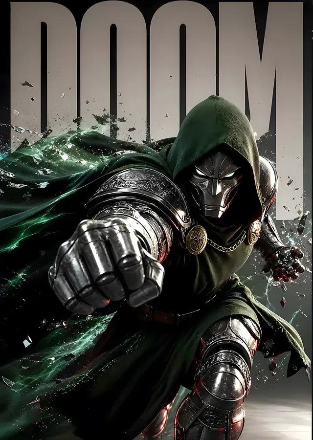 Doctor Doom - Yumruk metal tablo