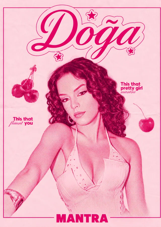 Doğa Bezek: Pembe Mantra Posteri metal tablo