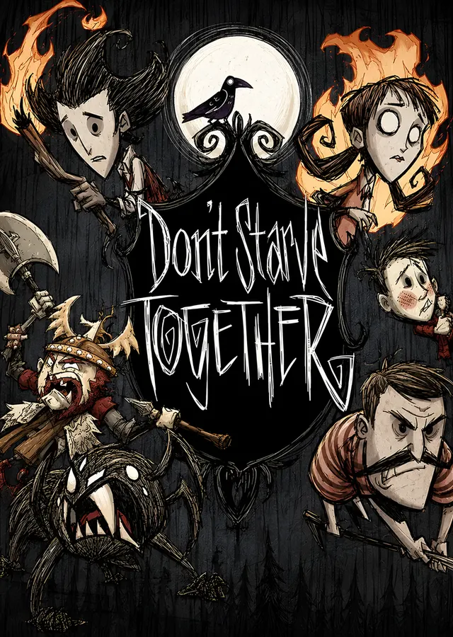 Don't Starve Together: Ay Işığında Karakter Kalabalığı metal tablo