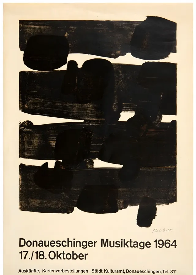 Donaueschinger Musiktage 1964 - Pierre Soulages metal tablo