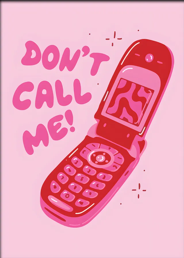 Dont Call Me Kapaklı Telefon metal tablo