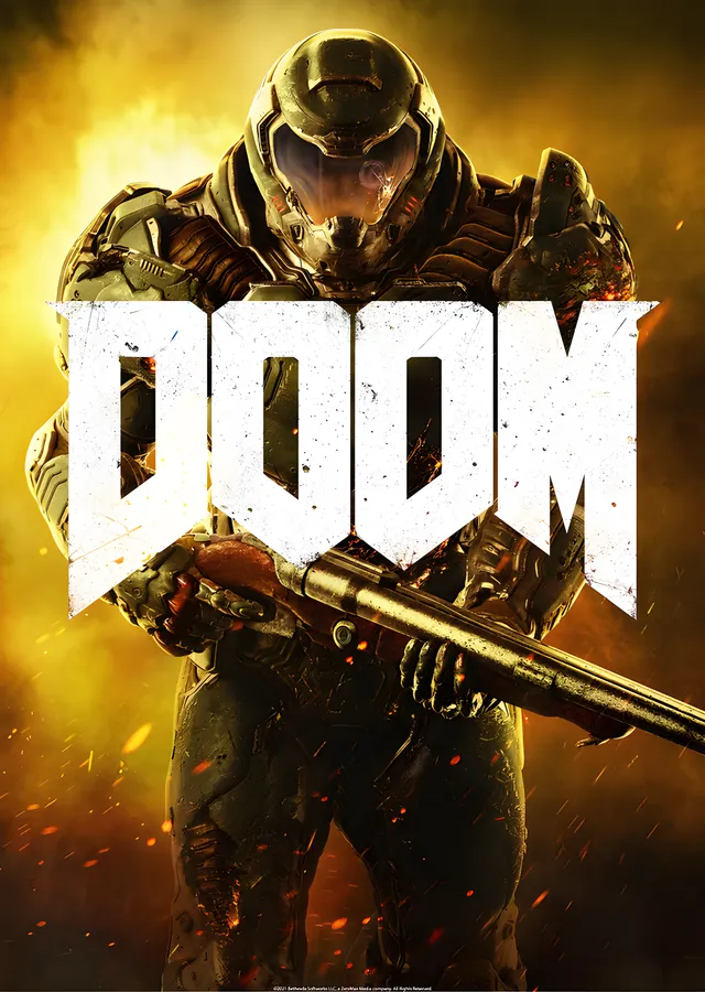 DOOM - Marine metal tablo