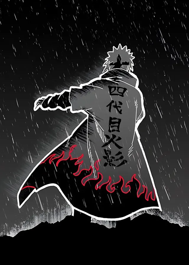 Dördüncü Hokage Pelerini metal tablo