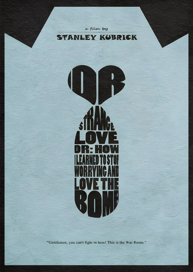 Dr. Strangelove: Tipografik Bomba metal tablo