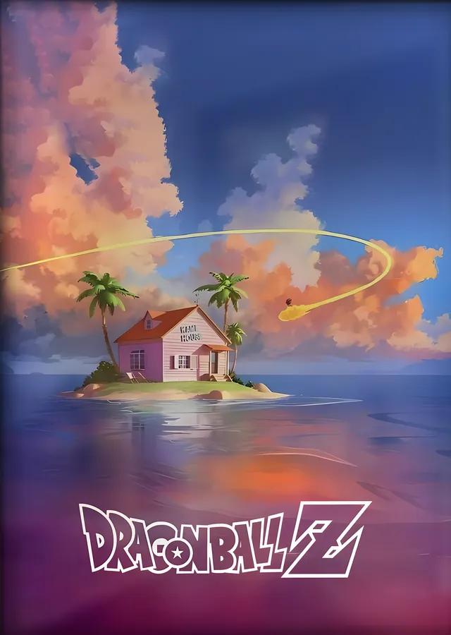 Dragon Ball Z: Kame House metal tablo