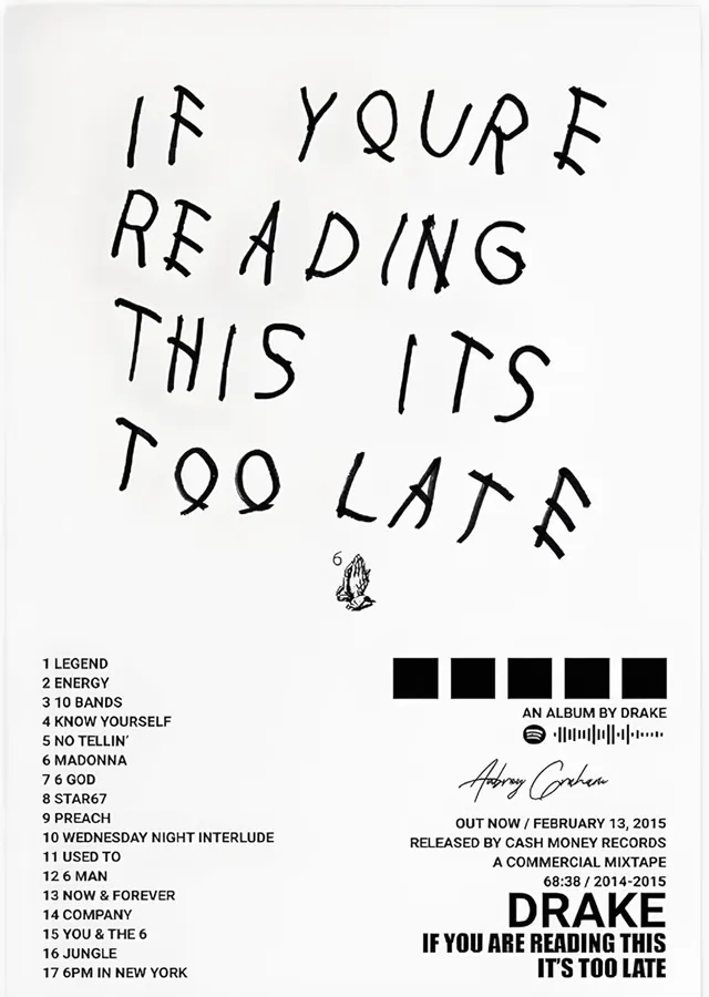 Drake - If You're Reading This Şarkı Listesi metal tablo