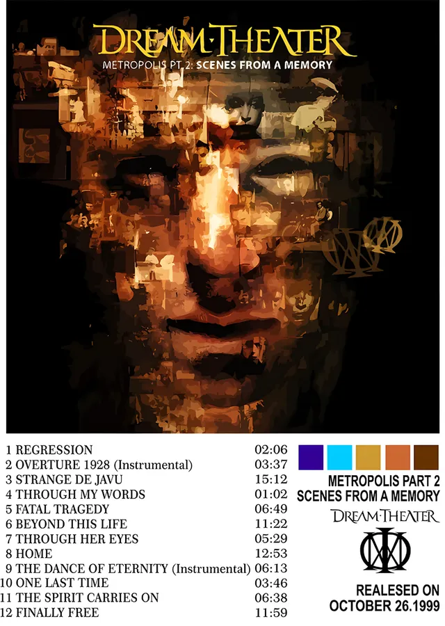 Dream Theater - Metropolis Pt. 2: Scenes from a Memory metal tablo