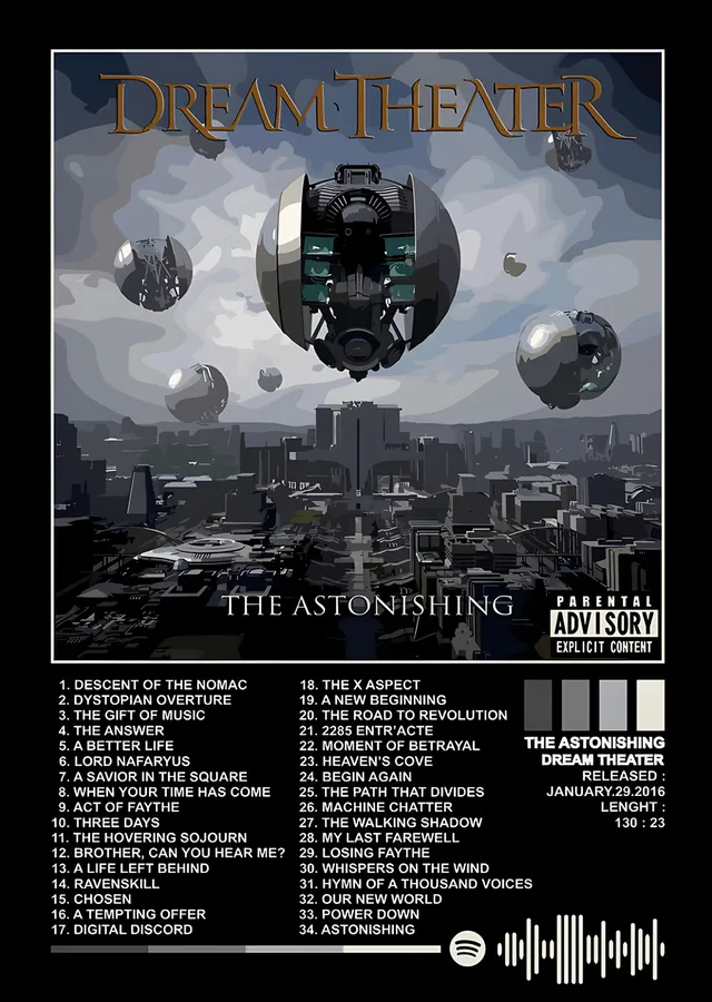 Dream Theater - The Astonishing metal tablo