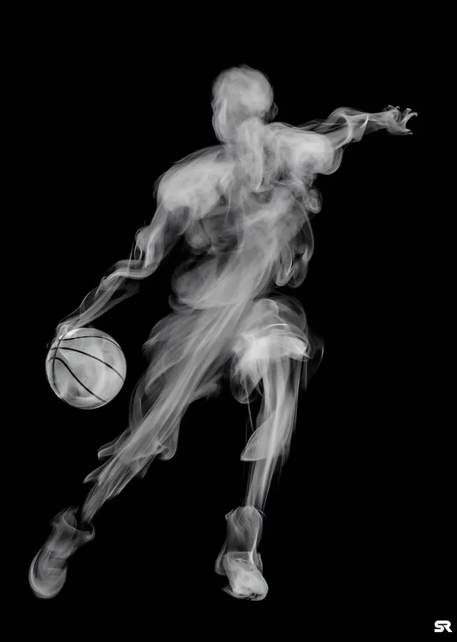 Dumandan Basketbolcu Silüeti metal tablo