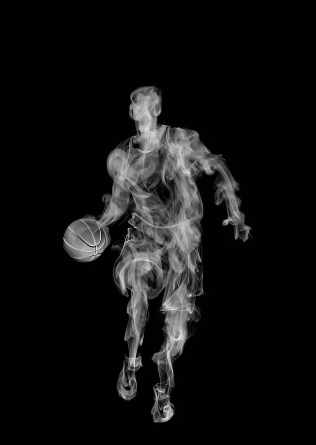 Dumandan Basketbolcu: Top Sürme metal tablo