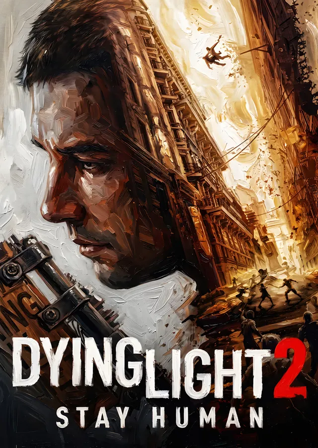 Dying Light 2: Yıkık Şehirde Yakın Portre metal tablo