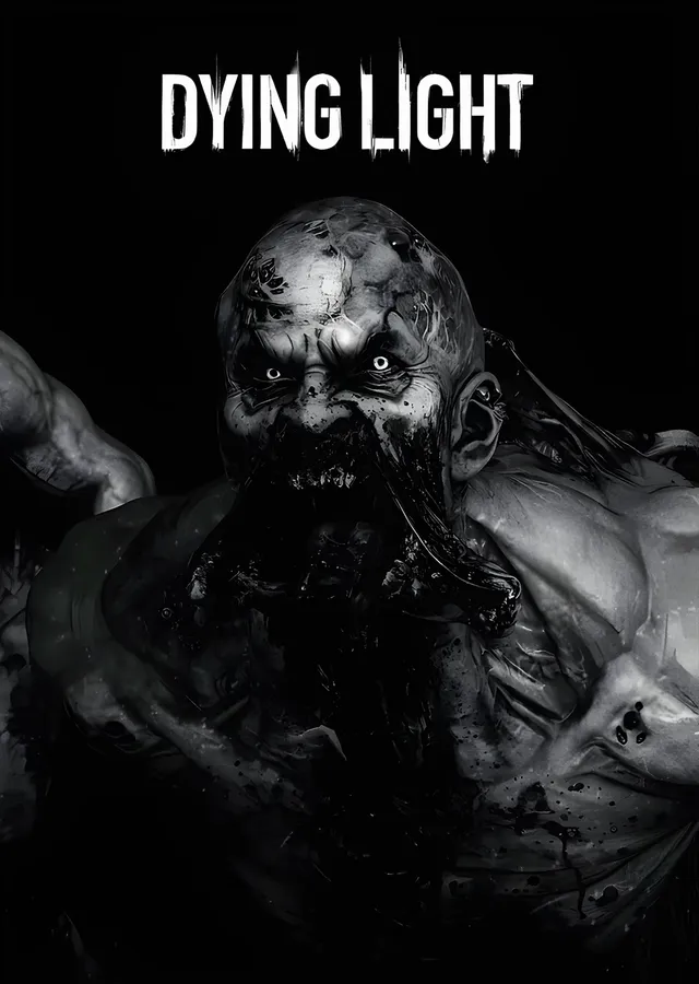 Dying Light: Siyah Zeminde Volatile Portresi metal tablo