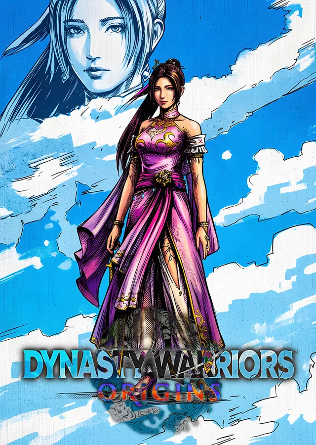 Dynasty Warriors Origins: Mor Elbiseli Savaşçı metal tablo