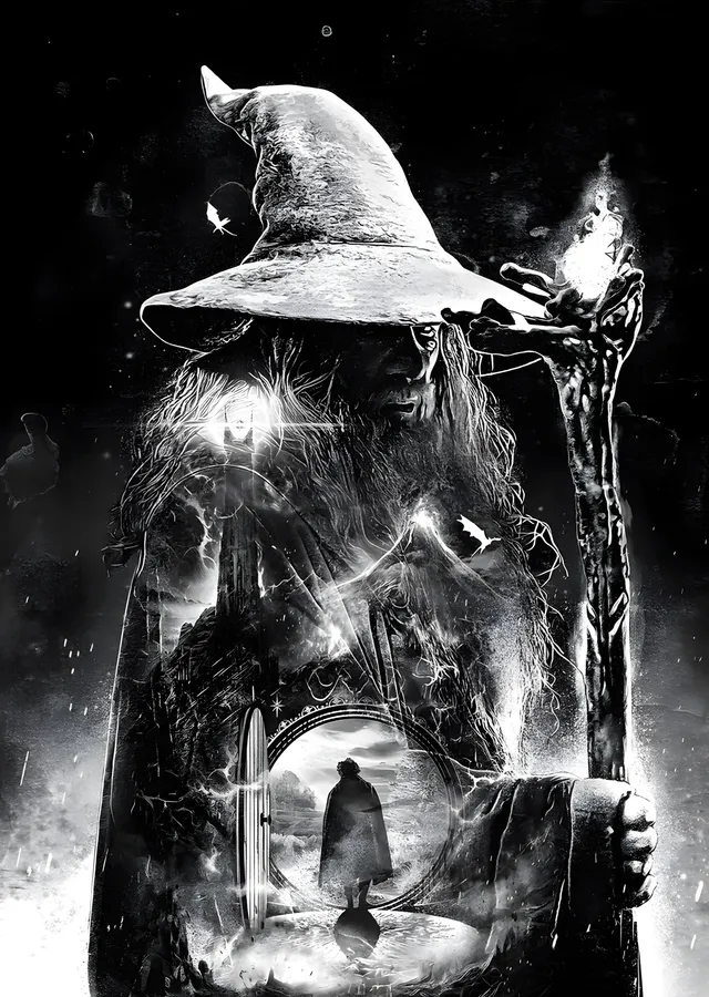 The Lord of the Rings: Gandalf metal tablo