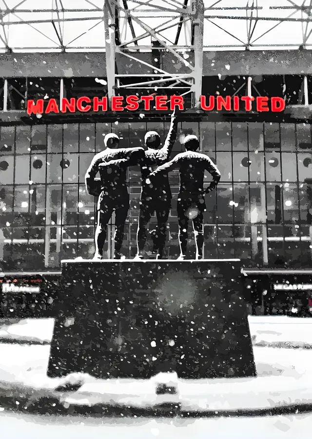 Manchester United: Karda Üçlü metal tablo
