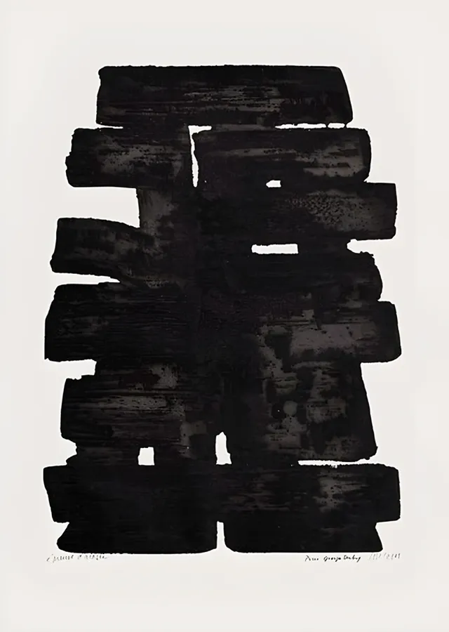 Eau-forte No. 13 - Pierre Soulages metal tablo